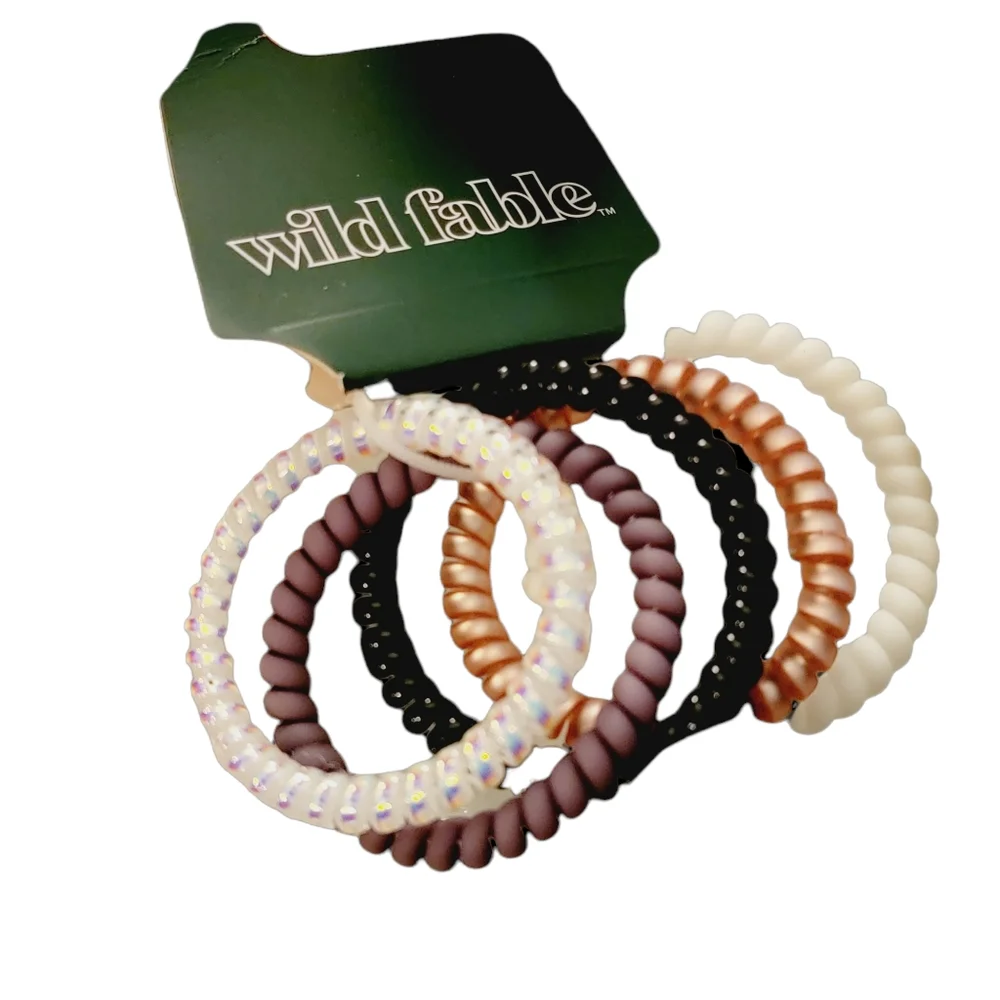 Lot‎ of 12 Wild Fable Women's Hair Accessory Ties Spiral Rings and Hair Twister